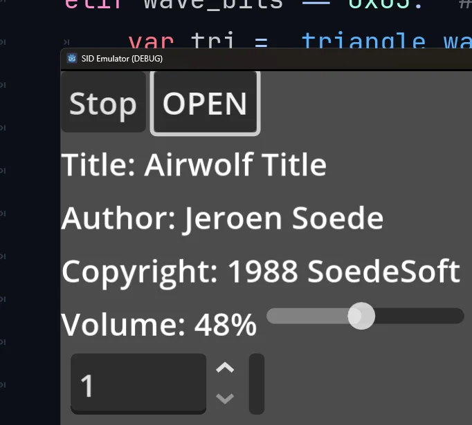 SID Emulator audio demo